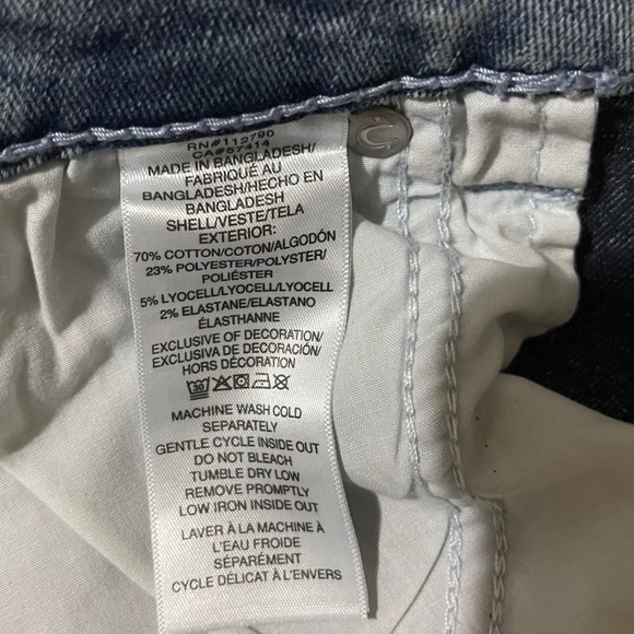 True Religion Jennie Curvy Big T MR Flap Mid Rise Super Skinny Jeans Sz 31 $199 - Picture 6 of 10